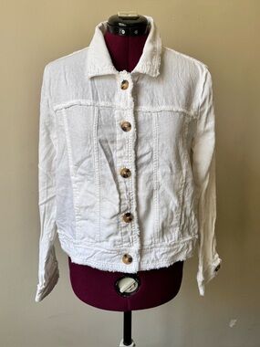 Classic White Button-Front Women's Jacket